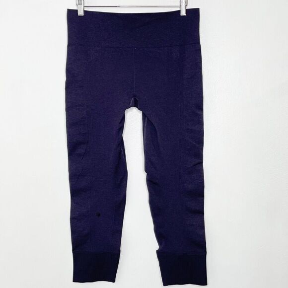 Lululemon Ebb to Street Heathered Grape Compression Pants - Picture 2 of 7